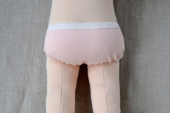Undies for dolls in 5 sizes, including printable PDF sewing patterns and step-by-step tutorial for creating handmade doll clothes, perfect for DIY sewing projects and gifts.
