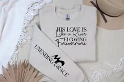 His Love Is Like A River Sleeve SVG, Christian SVG Design Product Image 3