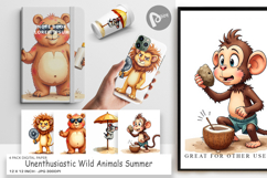 Unenthusiastic Wild Animals Digital Paper Product Image 1