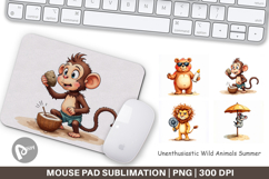 Unenthusiastic Wild Animals Mouse Pad Product Image 1