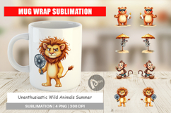 Unenthusiastic Wild Animals Mug Wrap Product Image 1