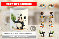 Unenthusiastic Wild Animals Mug Wrap Product Image 1