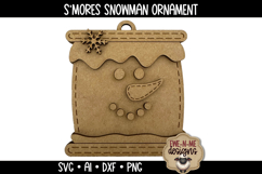 S&#039;mores Snowman Ornament Laser Ready SVG | Holiday Laser SVG Product Image 4