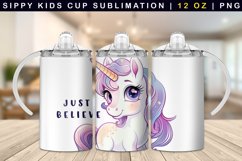 Unicorn Sippy Cup Sublimation Wrap 12 Oz Product Image 1