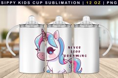 Unicorn Sippy Cup Sublimation Wrap 12 Oz Product Image 1