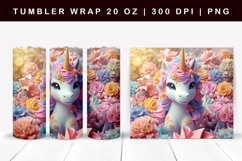 3d Tumbler Wrap Unicorn, 3d sublimation Product Image 1