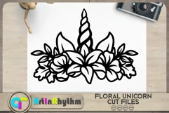 Floral Unicorn SVG / Floral Animals SVG Product Image 2