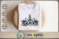 Floral Unicorn SVG / Floral Animals SVG Product Image 1
