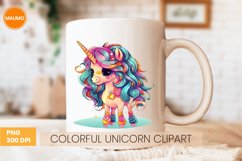 Colorful unicorn clipart Product Image 2