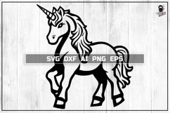 Unicorn SVG, Magic Horse DXF PNG Product Image 1