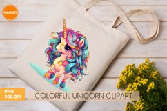Colorful unicorn clipart Product Image 3