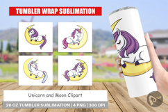 Tumbler Unicorn &amp; Moon Product Image 1