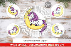 Wind Spinner Unicorn &amp; Moon Product Image 1