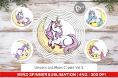 Wind Spinner Unicorn &amp; Moon Product Image 1