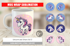 Mug Wrap Unicorn &amp; Stars Product Image 1