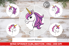 Wind Spinner Unicorn Balloon Product Image 1
