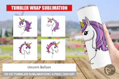 Tumbler Unicorn Balloon Product Image 1