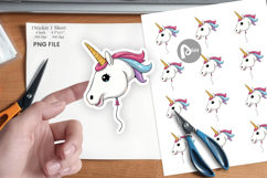 Unicorn Balloon Sticker Product Image 1