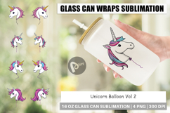 Glass Can Unicorn Balloon Product Image 1