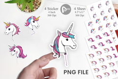 Unicorn Balloon Sticker Product Image 1