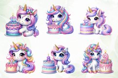 Unicorn Birthday Sublimation Clipart Product Image 3