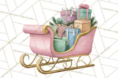 Christmas Unicorn Clipart, Cute Watercolor Unicorns PNG Product Image 2