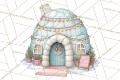 Christmas Unicorn Clipart, Cute Watercolor Unicorns PNG Product Image 2