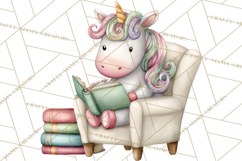 Christmas Unicorn Clipart, Cute Watercolor Unicorns PNG Product Image 4