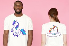 Unicorn clipart pack horse with horn vector set Product Image 3