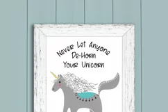 Unicorn Sublimation Design Png, Unicorn Nursery Printable Product Image 4