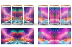 Glass Can Wraps Galaxy Unicorn Color Background Product Image 4