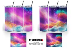 Galaxy Unicorn Color Background | Tumbler Sublimation Wrap Product Image 4