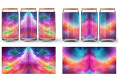 Glass Can Wraps Galaxy Unicorn Color Background Product Image 5