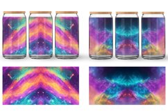 Glass Can Wraps Galaxy Unicorn Color Background Product Image 2