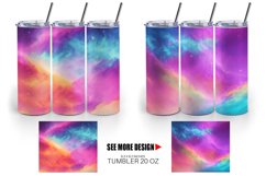 Galaxy Unicorn Color Background | Tumbler Sublimation Wrap Product Image 3
