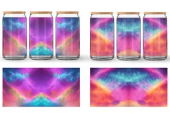 Glass Can Wraps Galaxy Unicorn Color Background Product Image 3