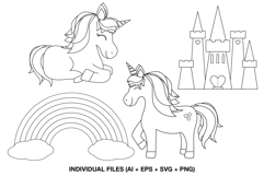 kids coloring activity unicorn printable