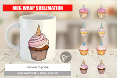 Mug Wrap Unicorn Cupcake Product Image 1