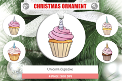 Ornament Unicorn Cupcake Product Image 1