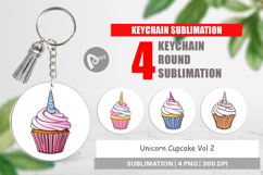 Keychain Unicorn Cupcake Product Image 1