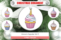 Ornament Unicorn Cupcake Product Image 1