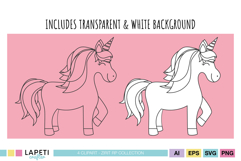 unicorn outline cut file for cricut