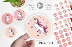 Dancing Unicorn Sticker Product Image 1