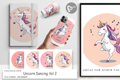 Digital Paper Dancing Unicorn Product Image 1