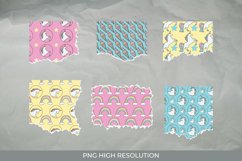 Unicorn Element Pattern Torn Paper Product Image 1