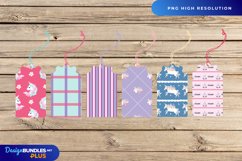 Unicorn Patterned Shaped Tags Product Image 1
