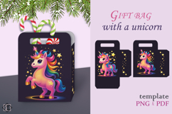 Gift bag with a festive unicorn Product Image 1