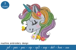 Unicorn Head Embroidery Design Product Image 1