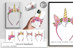 Digital Paper Unicorn Headband Product Image 1