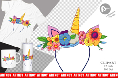 Unicorn Headband Clipart Product Image 1